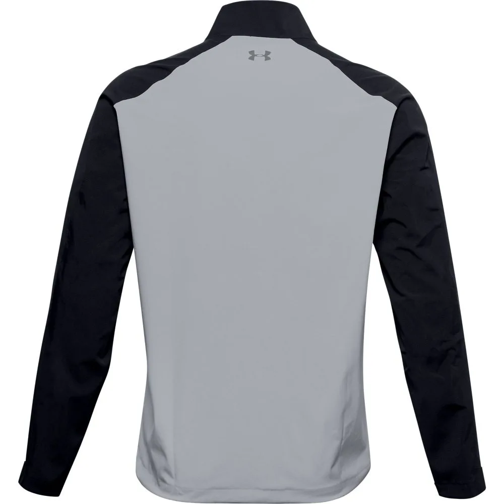 Under Armour Men's UA Golf Rain Jacket - Mod Grey / Black - Image 2
