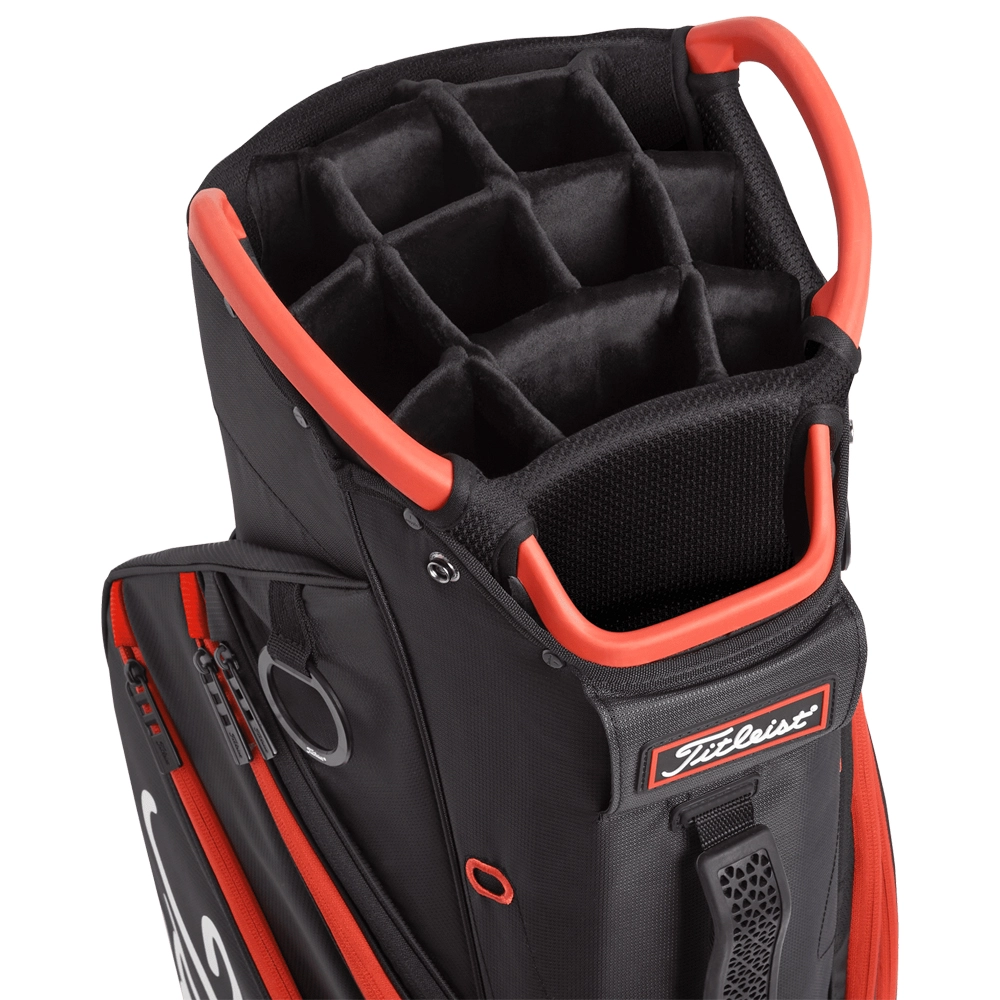 Titleist Cart 14 2022 Golf Cart Bag - Graphite/Island Red/Black - Image 2