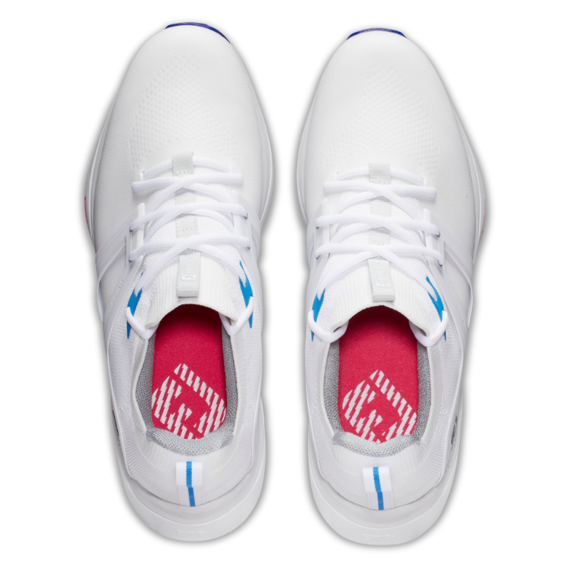 FootJoy Hyperflex Golf Shoes - White/Blue/Pink - Image 3