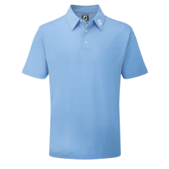 FootJoy Stretch Pique Solid Colour Athletic Fit Golf Shirt - Ocean