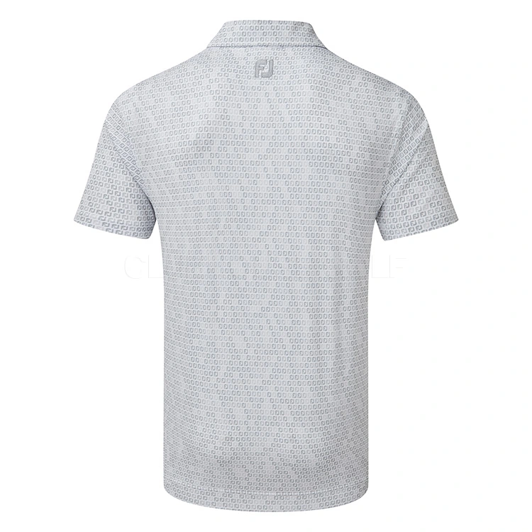 FootJoy Digital Camo FJ Print Lisle Golf Polo Shirt - Grey - Image 2