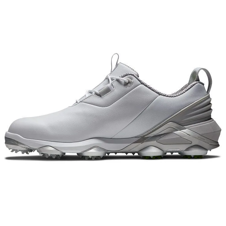 FootJoy Tour Alpha Golf Shoes - White/Grey/Lime - Image 3
