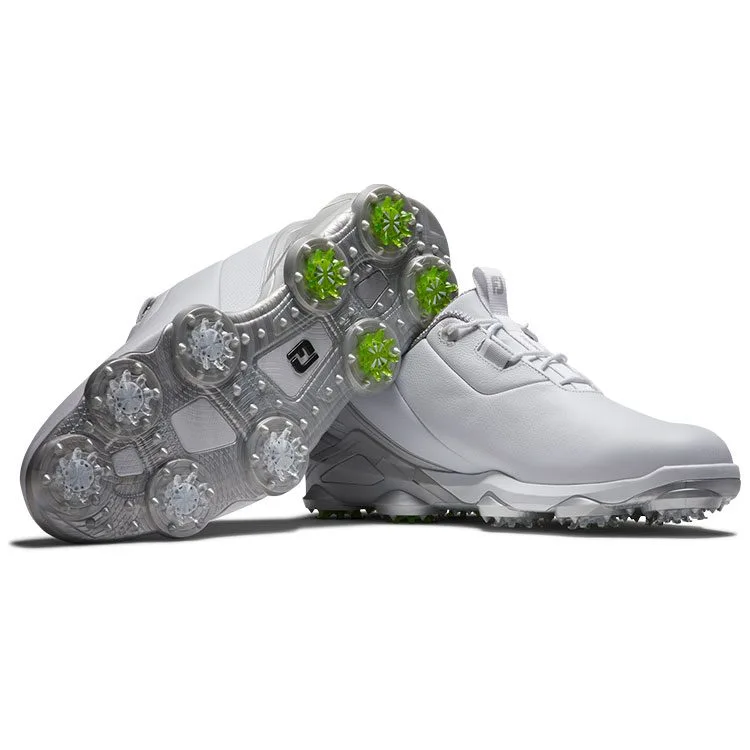 FootJoy Tour Alpha Golf Shoes - White/Grey/Lime - Image 6