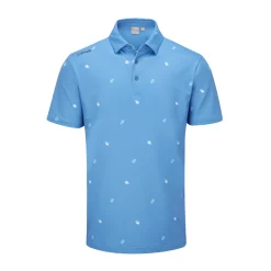 Ping Two Tone Golf Polo Shirt - Danube/infinity Blue