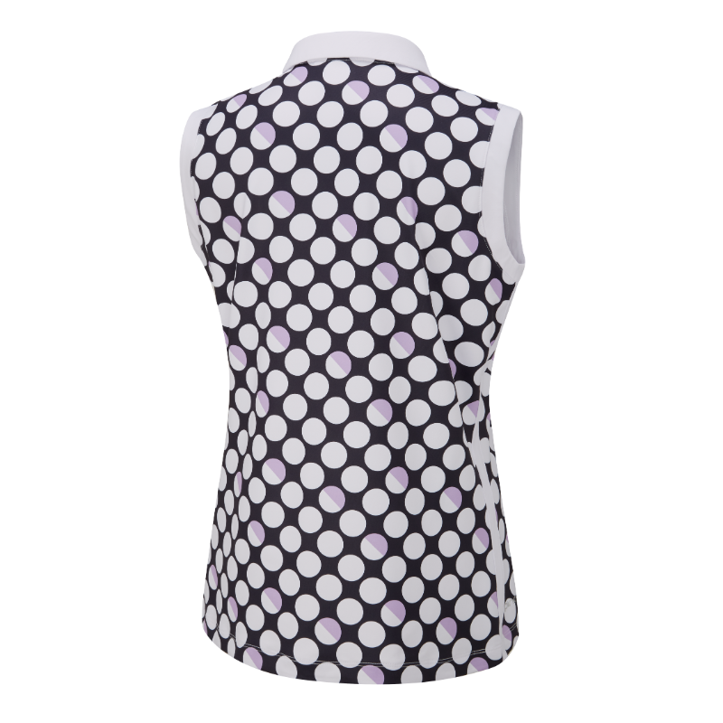 Ping Ladies Purdey Sleeveless Polo Shirt - Black Multi - Image 2