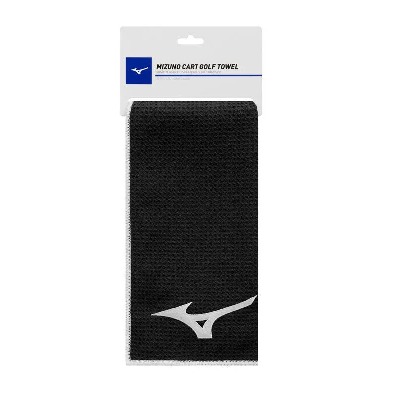 Mizuno Microfibre Cart Golf Towel - Black