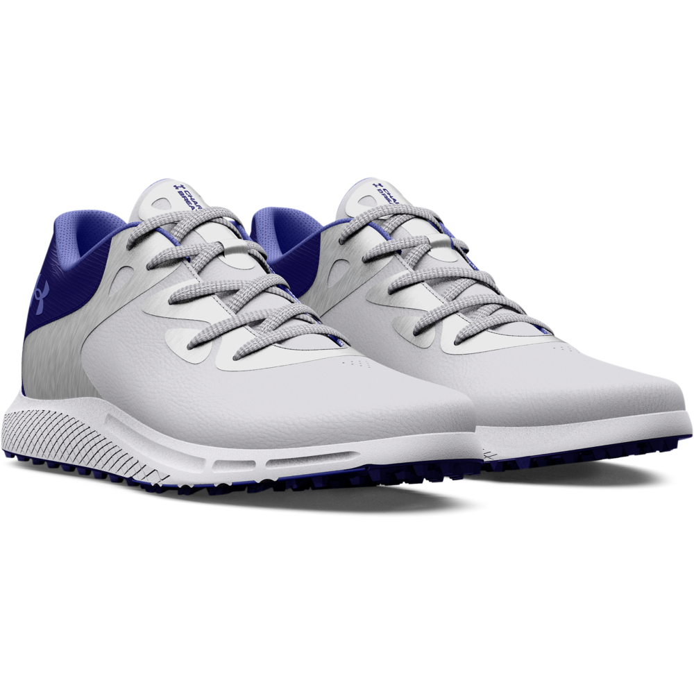 Under Armour Charged Breathe 2 SL Ladies Golf Shoes - White/Silver/Blue - Image 3