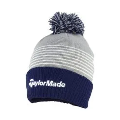 TaylorMade Bobble Beanie - Grey/Navy/White